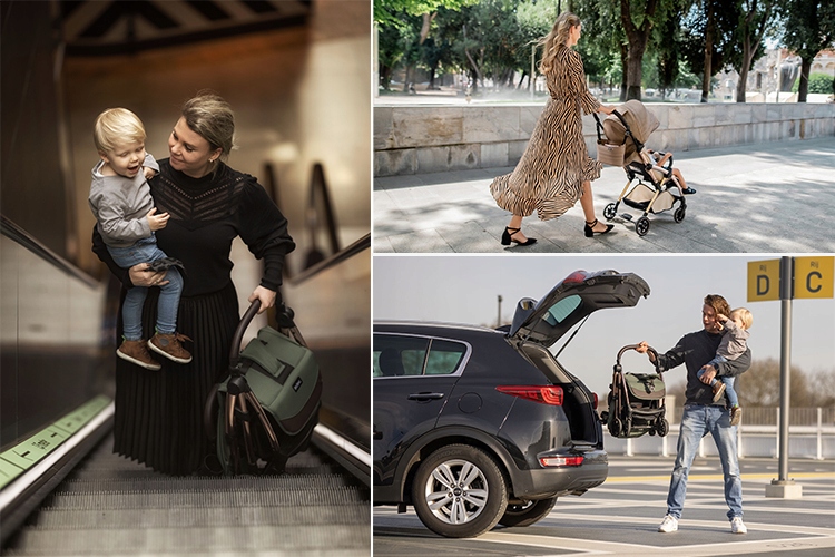 LECLERC BABY WÓZEK SPACEROWY INFLUENCER ARMY GREEN 527 Kolor Odcienie zieleni