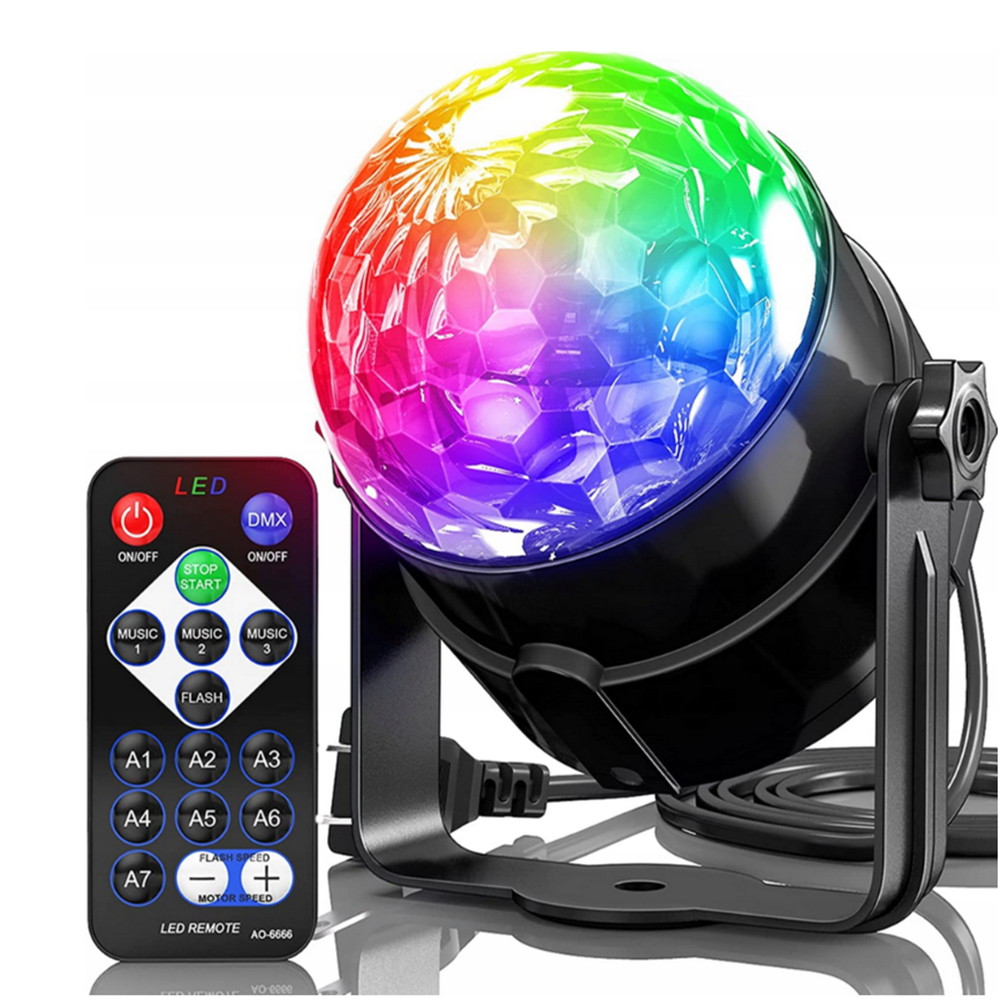 Kula Disco Dyskotekowa Projektor Rgb Led Reflektor Na Impreze Laser Pilot