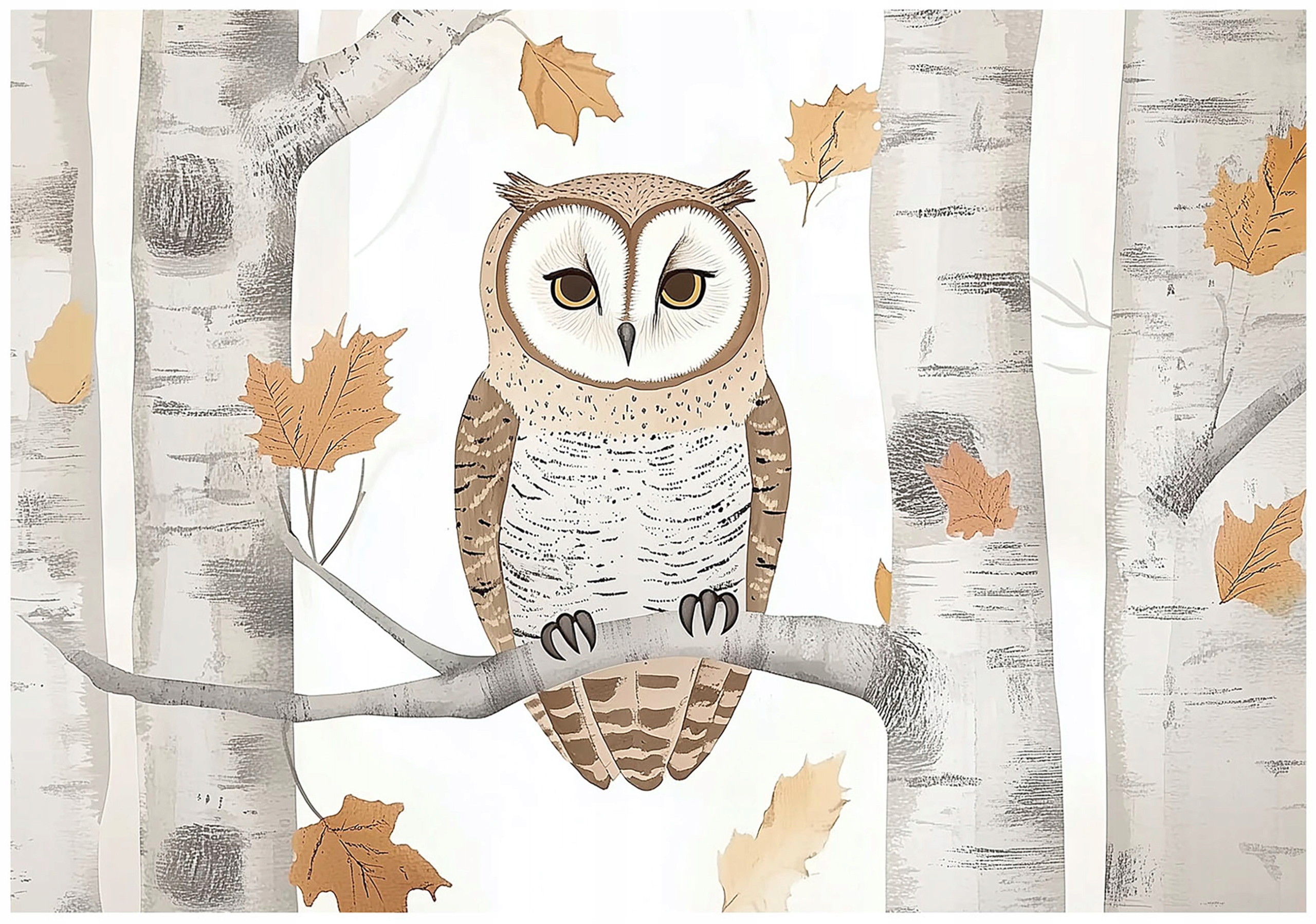 Fototapeta Pro Děti Sova Stromy Les Tapeta Do Dětského Pokoje 300x210