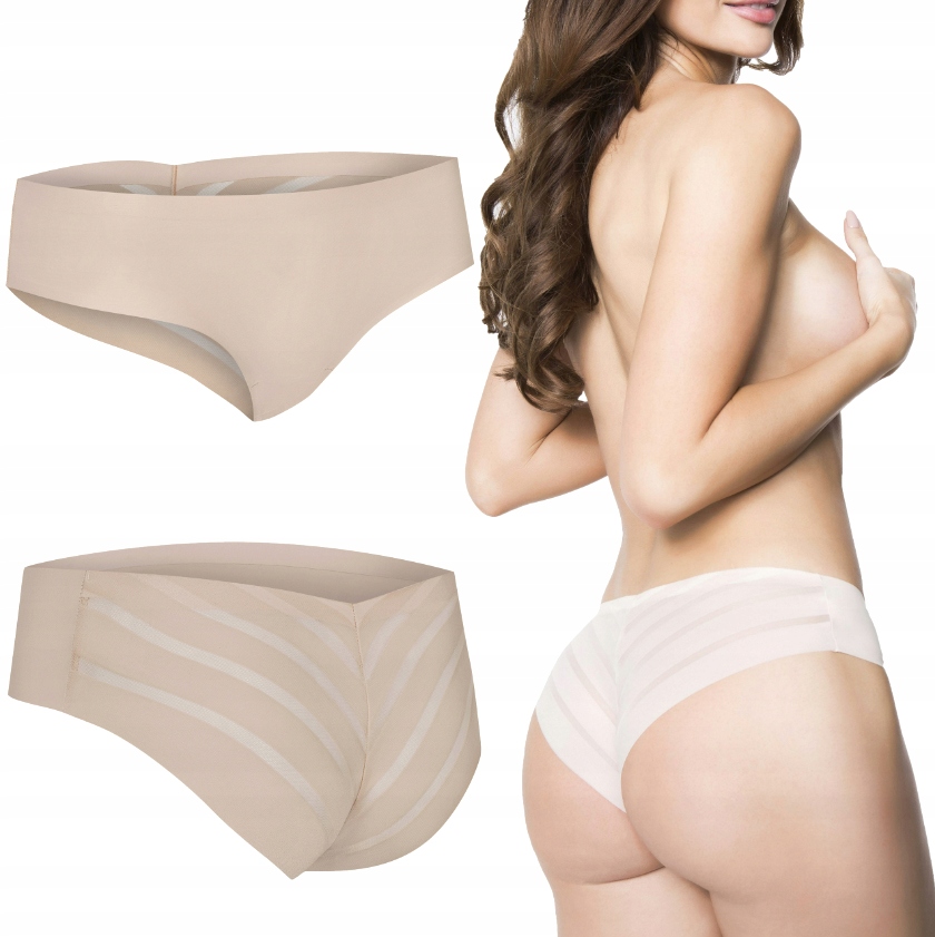 JULIMEX FIGI DAMSKIE BEZSZWOWE JOY BEŻOWE XL