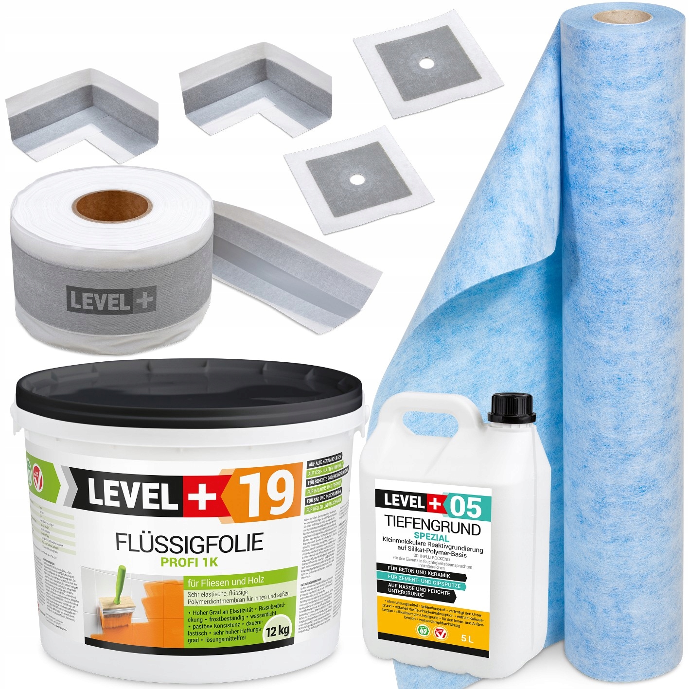 Fólie 12 kg Hydroizolační rohož 1 m Páska 10 m Zem 5