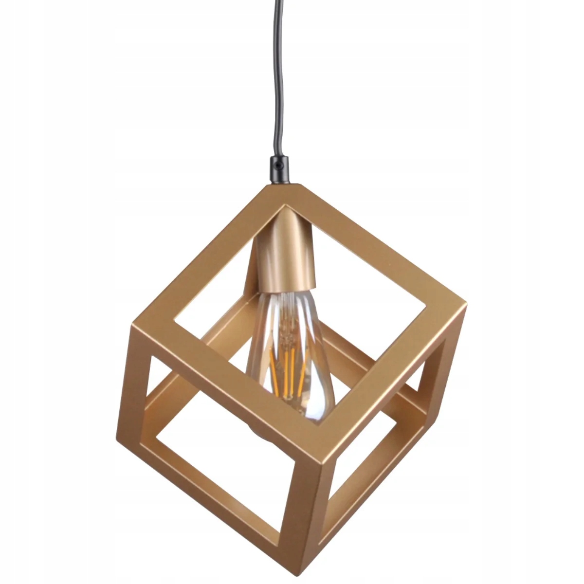 Závěsná lampa zlatá kostka moderní nad stůl ostrov do ložnice Polux