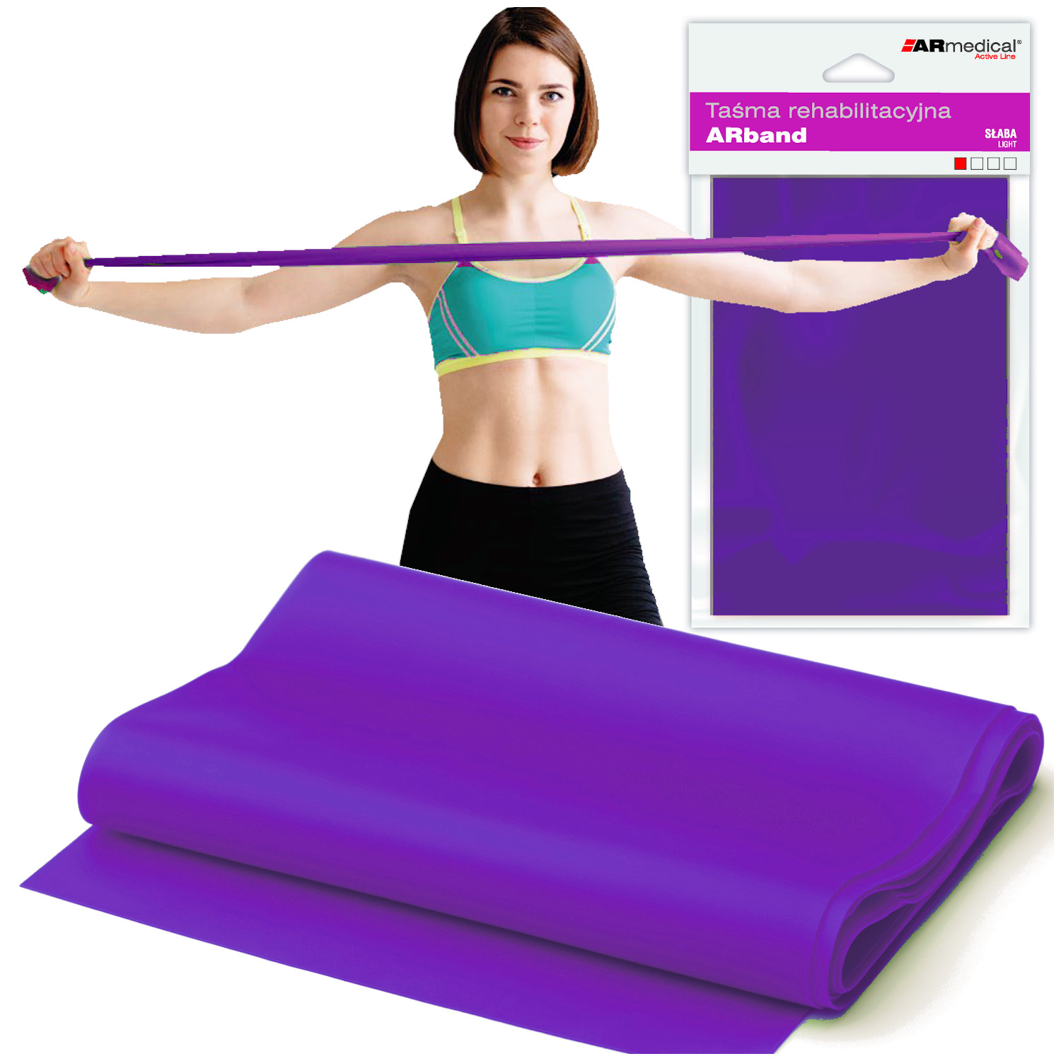 

Guma do cwiczeń rozciągania taśma fitness gumy 2m