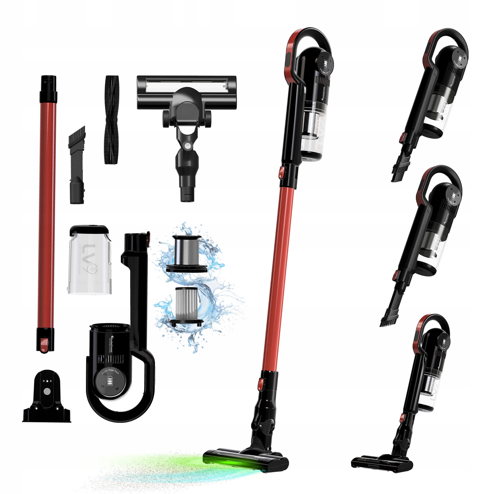 Bezdrôtový Vertikálny Ručný Bezvreckový Vysávač S Laserovou Elektrokefou