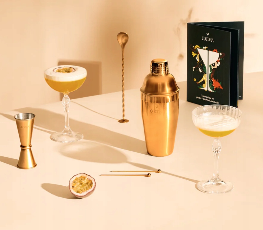 Levně Sada na koktejly Martini 8 dílů, zlatá