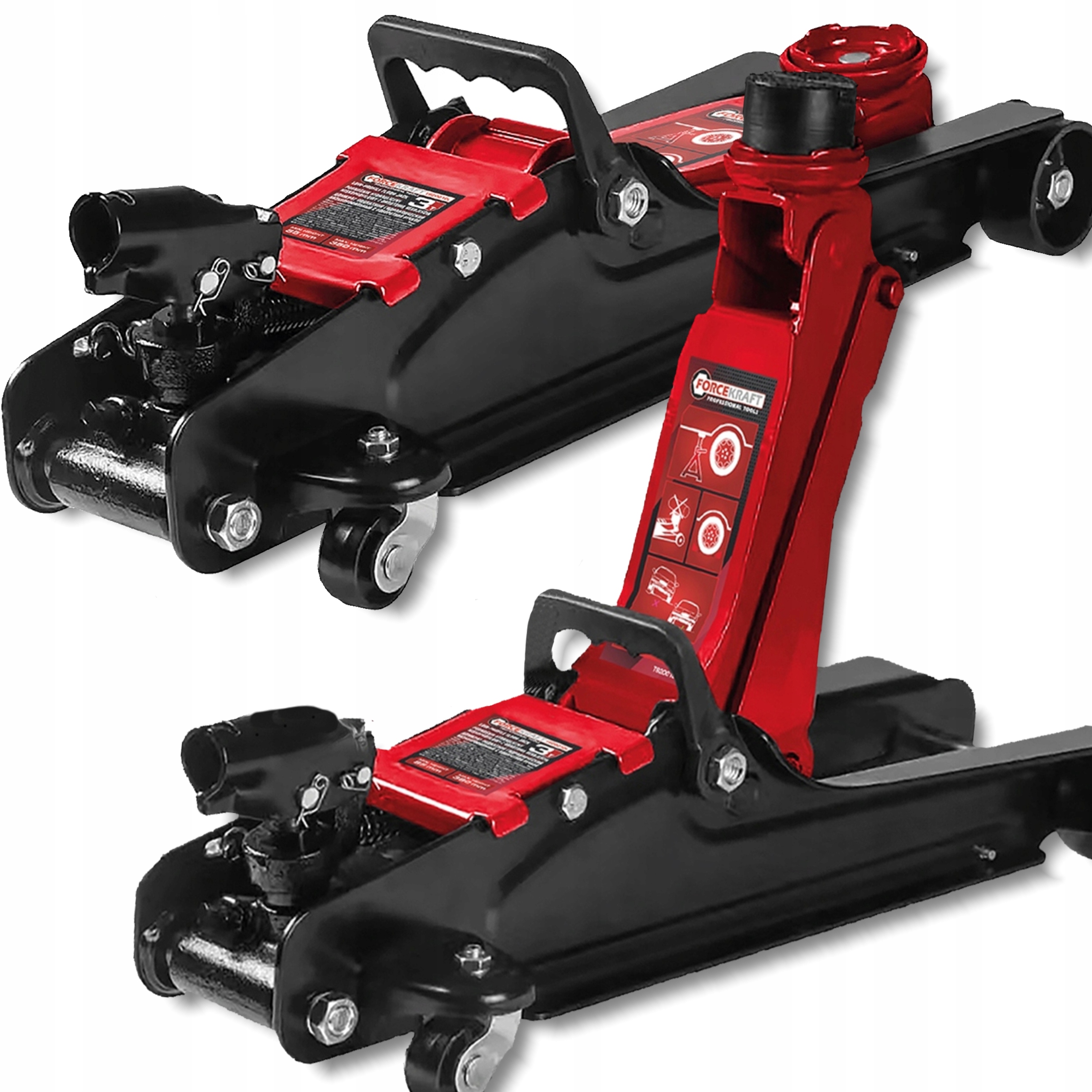 Automobilový zdvihák žaba páka nízkoprofilový, hydraulický, bodový 3T