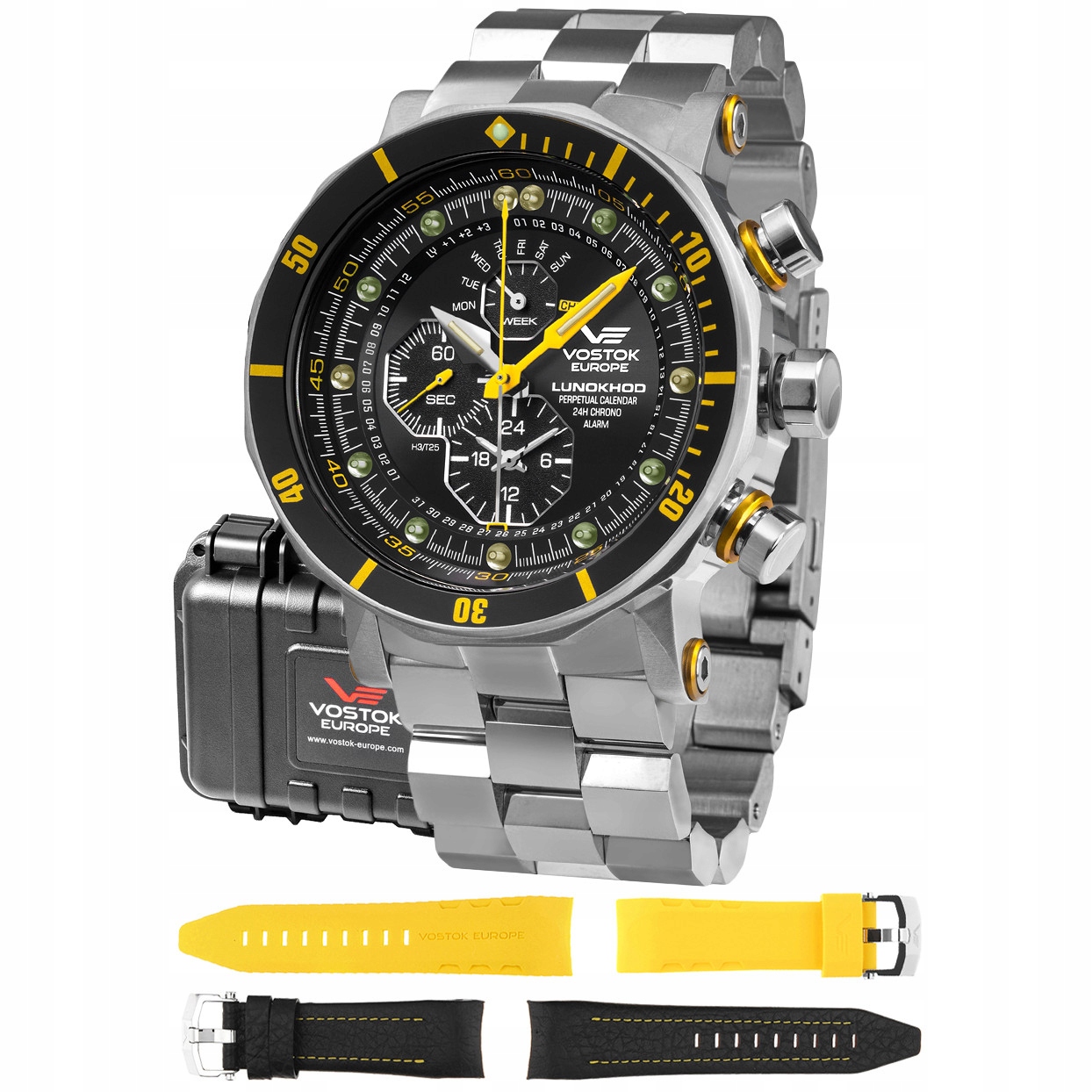 Pánské Hodinky Vostok Europe YM86-620A505B stříbrný náramek