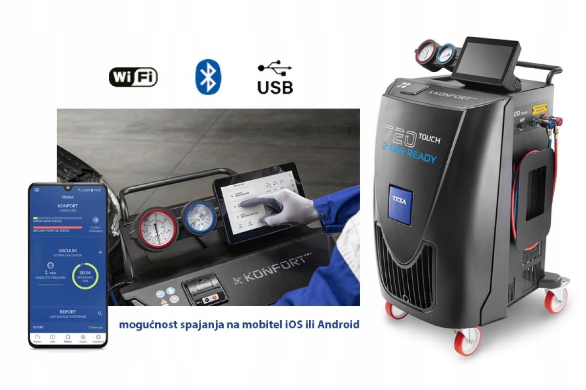 Texa Konfort 720R Touch Z16711 1234yf dotyk Producent code TEXA 720R R134A Z16710 touch