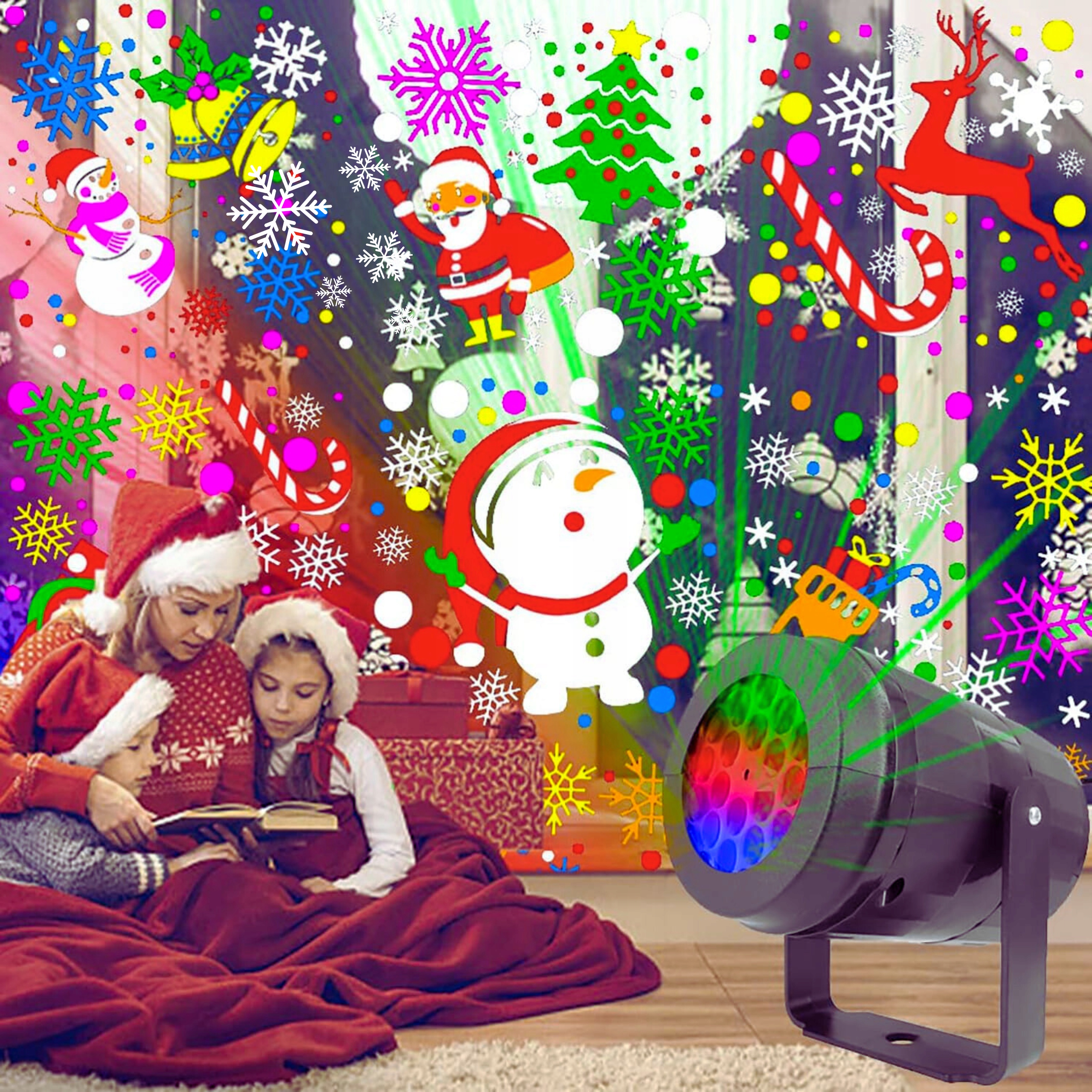 PROJEKTOR ŚWIĄTECZNY LED ŚNIEG LASEROWY RZUTNIK REFLEKTOR MIKOŁAJ RENIFER Stopień ochrony IP IP65