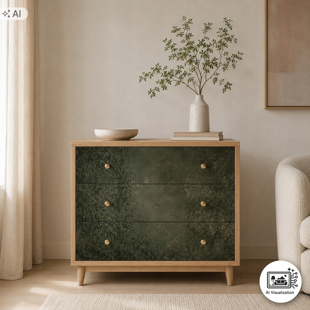 Sada nábytkového papíru moruše na decoupage FPA1079 Botanical Boudoir