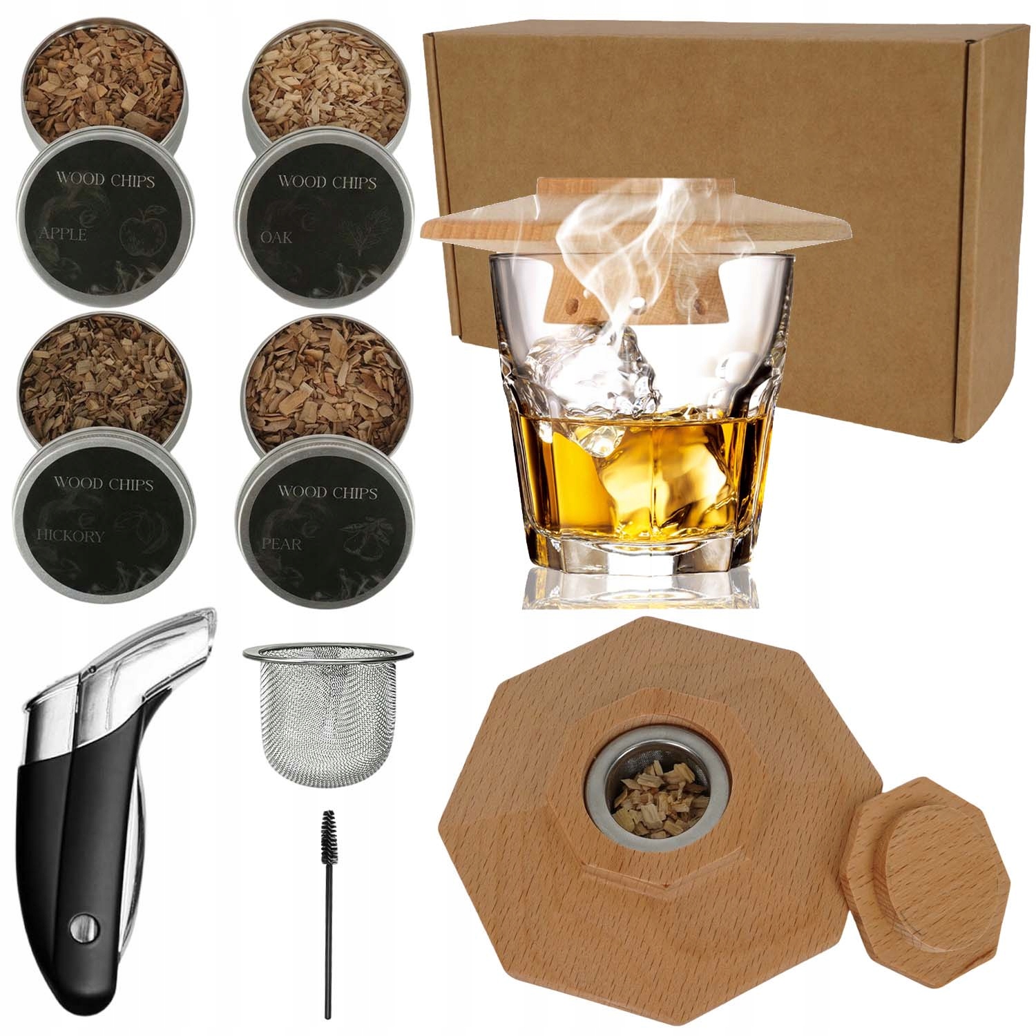 Sada Na Uzení Whisky Smoker Gadget Dárek Pro Mužského Kluka 4V1