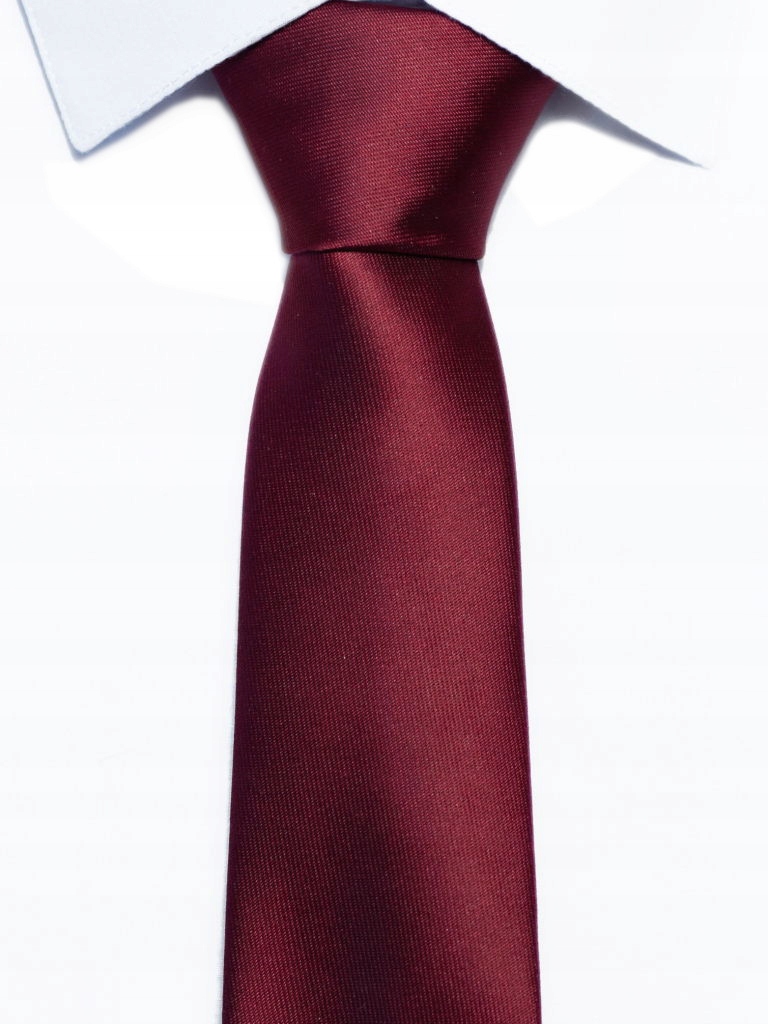 

Krawat klasyczny bordowy półmatowy satyna