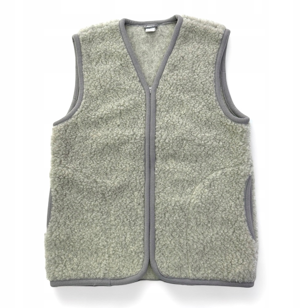 KAMIZELKA MĘSKA WEŁNA 100% MERYNOS 3XL SIWA