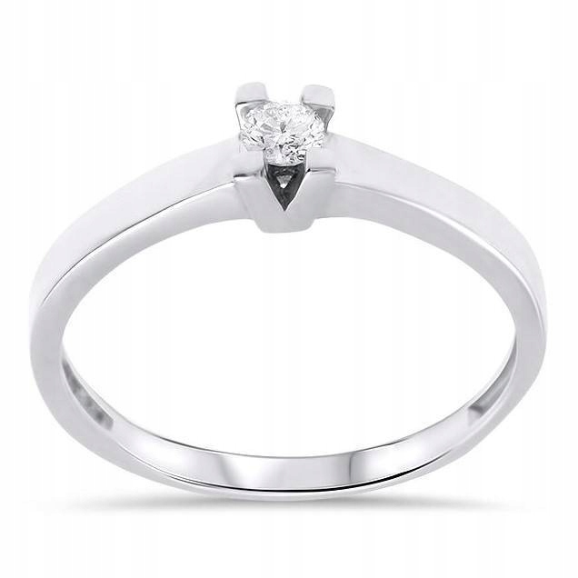 

Złoty pierścionek zaręczynowy 585 Brylant 0,12 ct