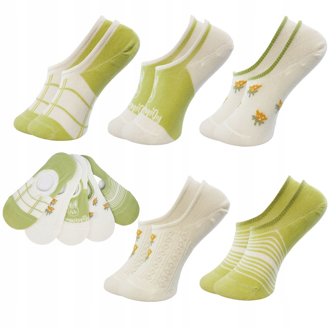 

5x Stopki Niskie Damskie Krótkie Skarpetki Premium