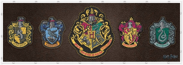 Plakat Harry Potter Herby Domów 91,5x30,5 cm EAN (GTIN) 5050574877671