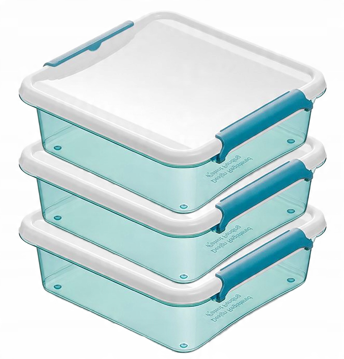 

Pojemniki pudło organizer plastikowe 3x 0,6l