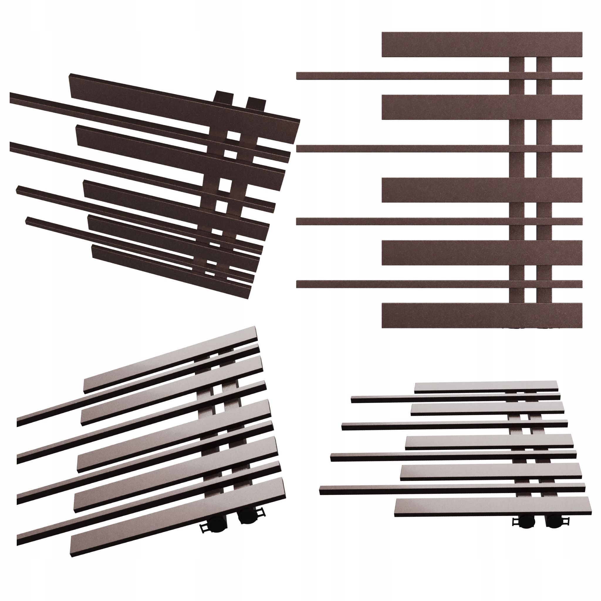 Dekorativní radiátor Piano Pravý 585x570 Bordo (bordó)