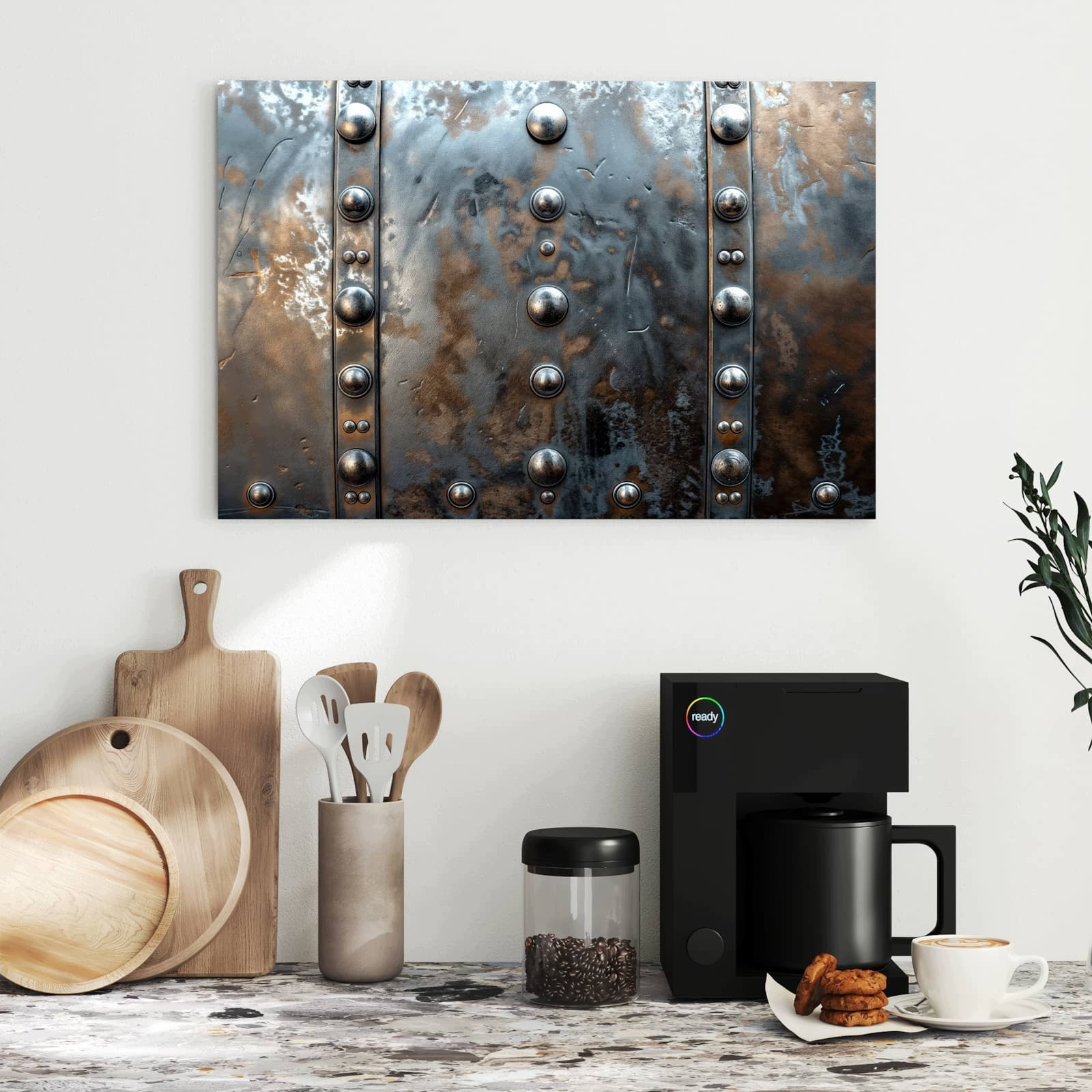 Magnetická tabule Struktura kovu 60 × 40 cm