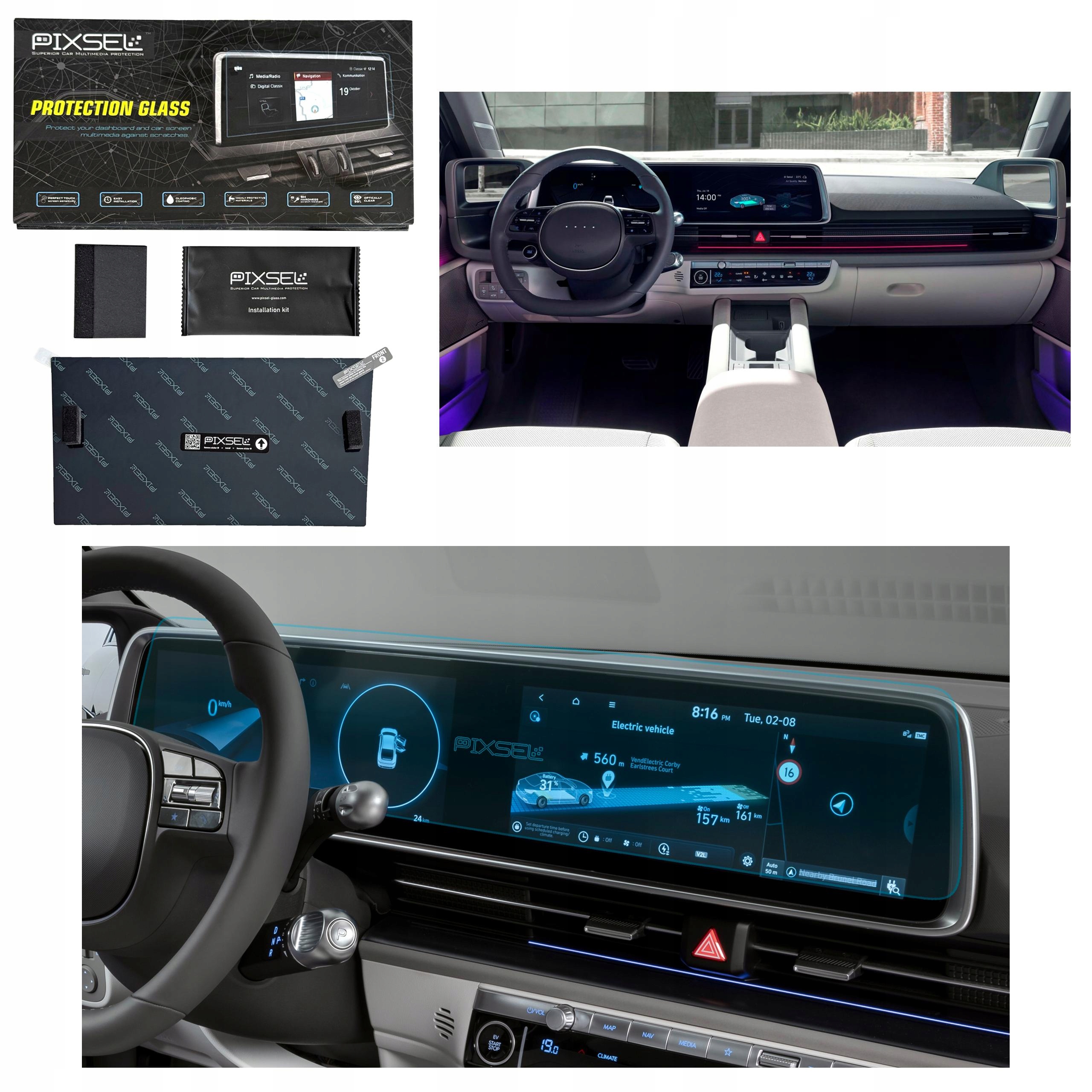 Antyodciskowe Matowe Szkło Ochronne Hyundai Ioniq 6-28“ 2022-