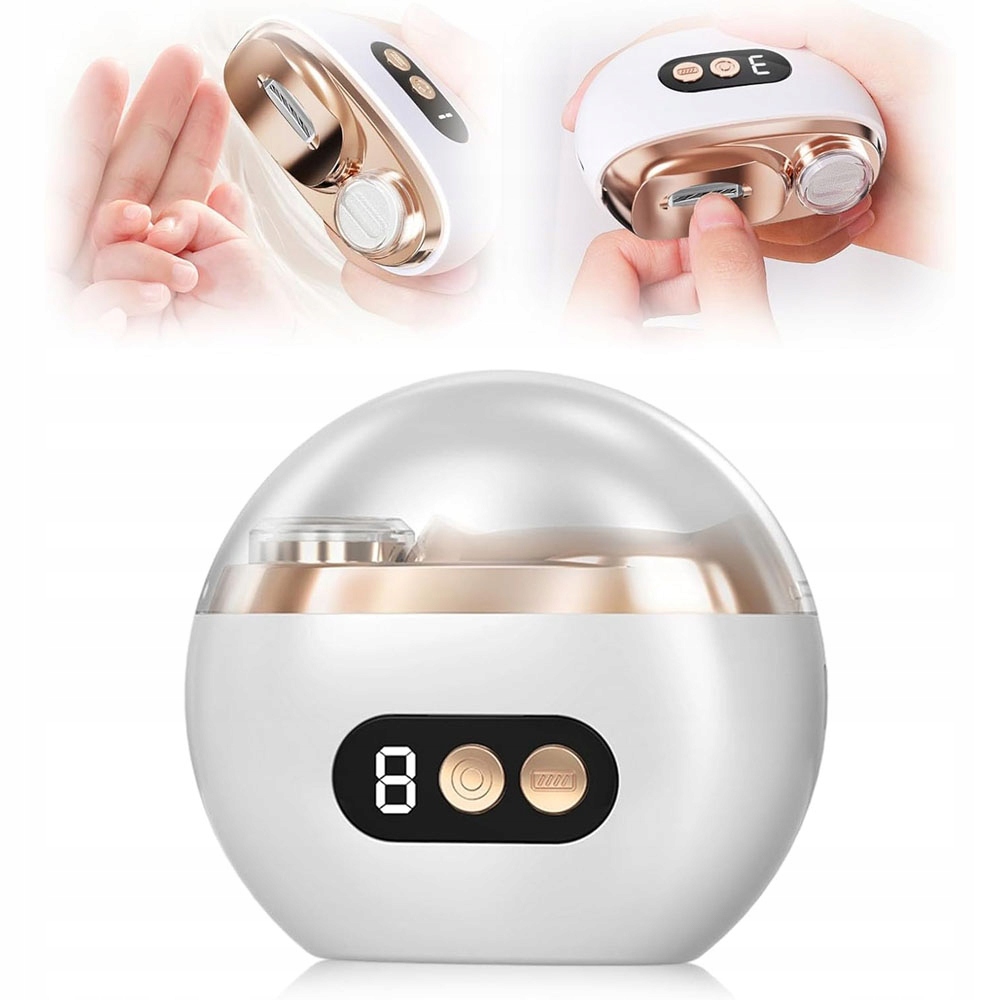 Automatická Stříhačka Nehtů S Led Osvětlením, Bílá, 3 Rychlosti