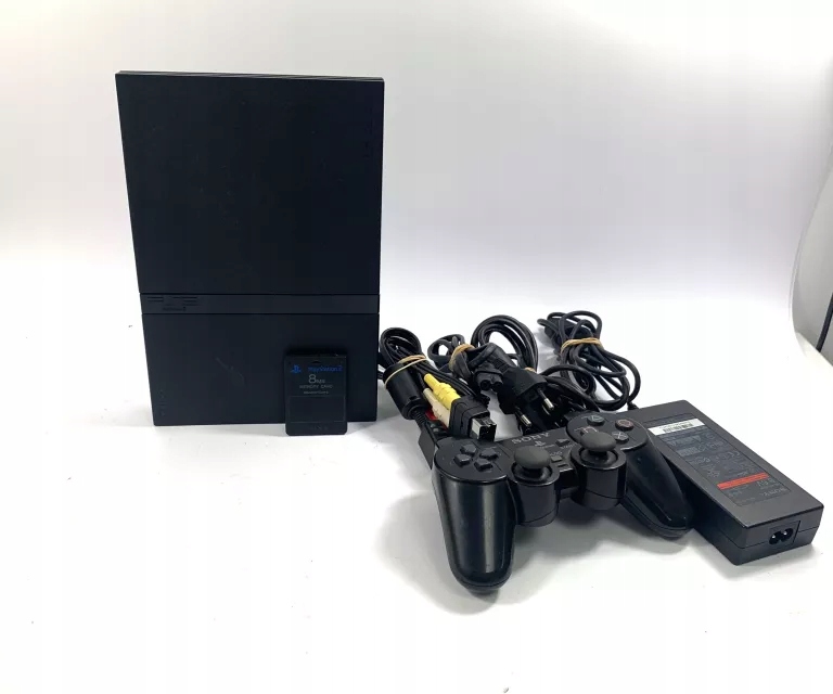 Konsola do gier Sony PlayStation 2 Slim z 2 padami i kartą pamięci