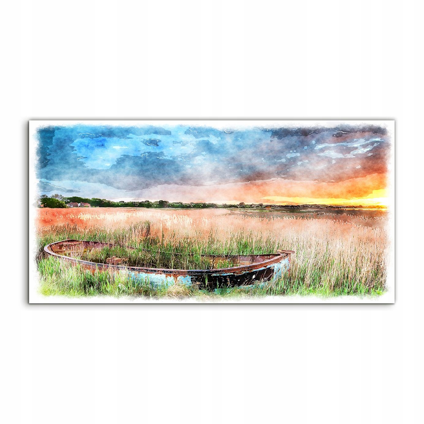 

Obraz akryl 120x60 na ścianę Wschód Słońca Łódki