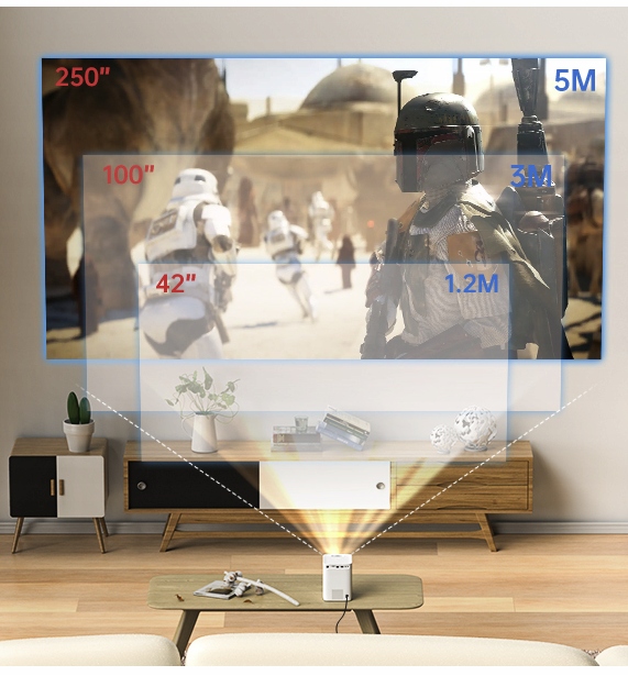 Projektor Rzutnik Full HD 4K 9000lm WiFi Android 9 Smart VIZIO TECH Z1 2024 Jasność lampy (ANSI) 8800 lm