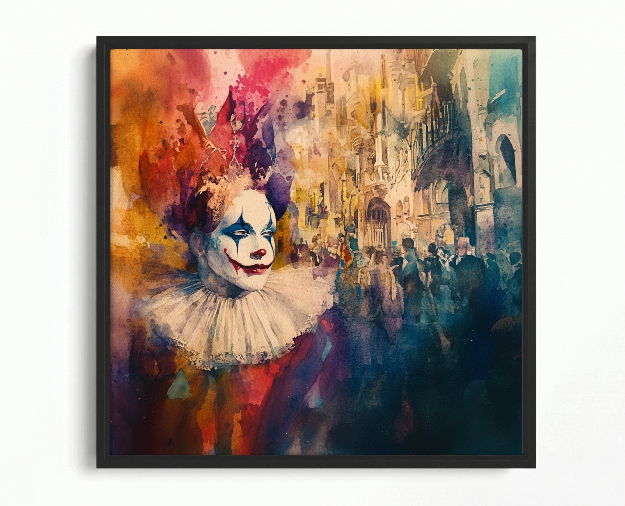 Obraz Rama American Box Pajac Pierrot Klaun Cyrk Divadlo Show Spektakl 60x60