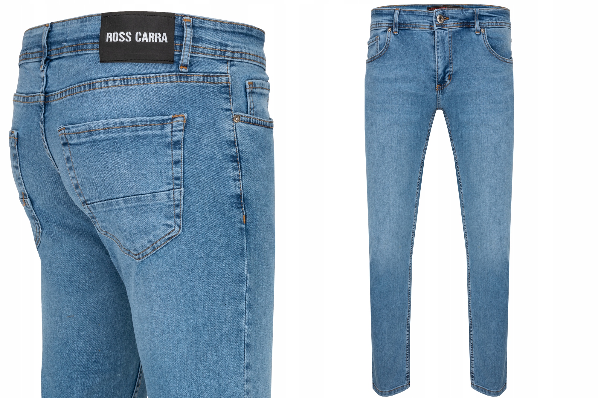 Pánské Kalhoty Modré Džíny Rovné Slim 38/32