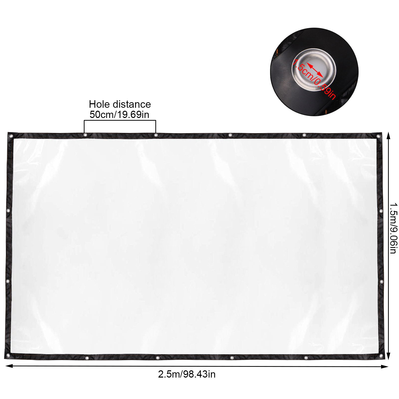 Plandeka GRUBA WZMACNIANA MROZOODPORNA 1.5x2.5m Producent bez marki