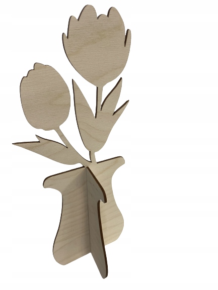 Kwiat kwiaty drewniane Duże w wazonie dekoracja