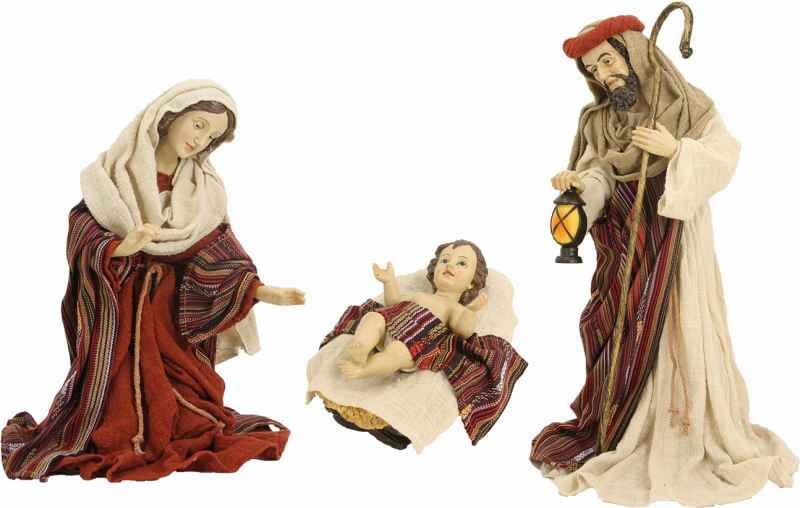 Svätá rodina v látkovom oblečení – pre postavy 42 cm