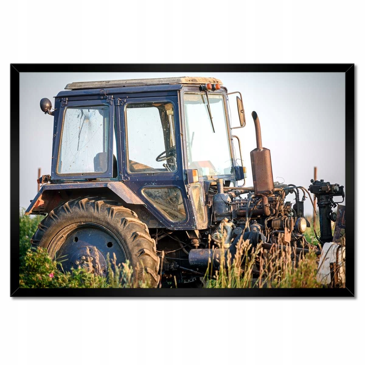 Plakáty v rámu 60x40 Starý traktor na poli