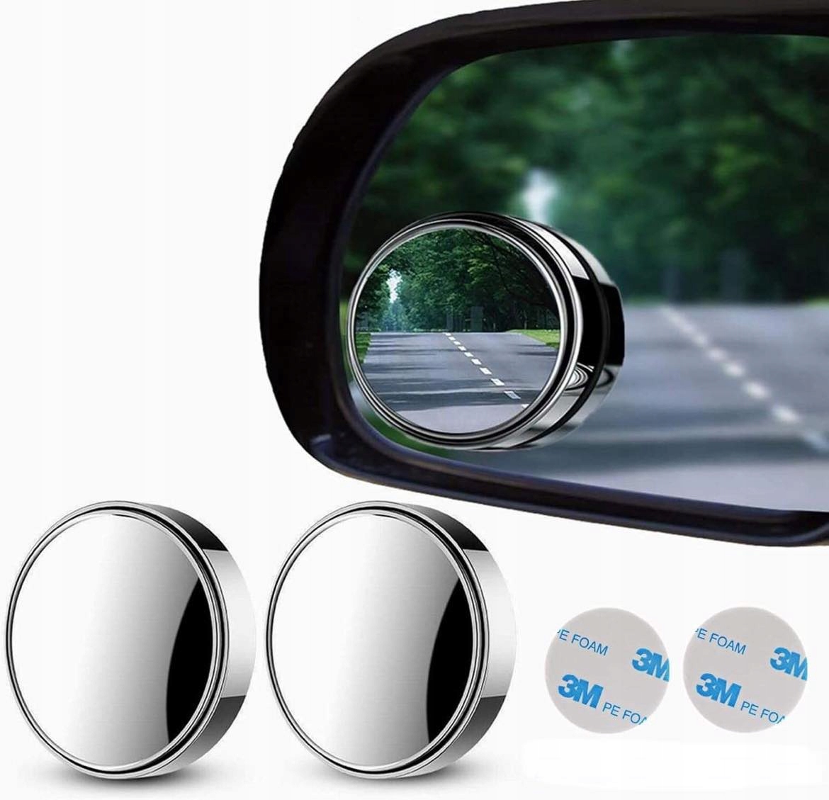 Lusterko samochodowe boczne martwe pole Blind-spot Mirror Convex 2szt.