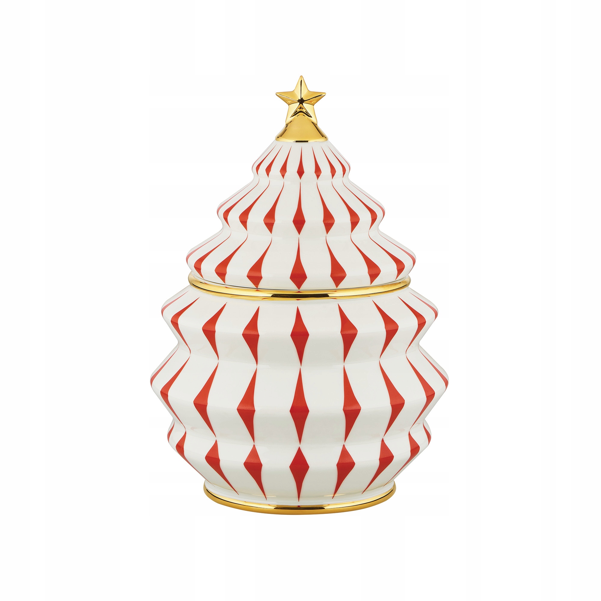 Alessi Delight Vianočný kontajner na perníčky 28 cm Vianočný stromček Zlatý