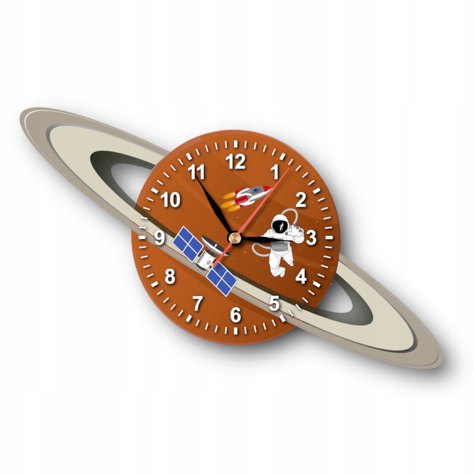 

Duży zegar ścienny Planeta Saturn zegar kosmos