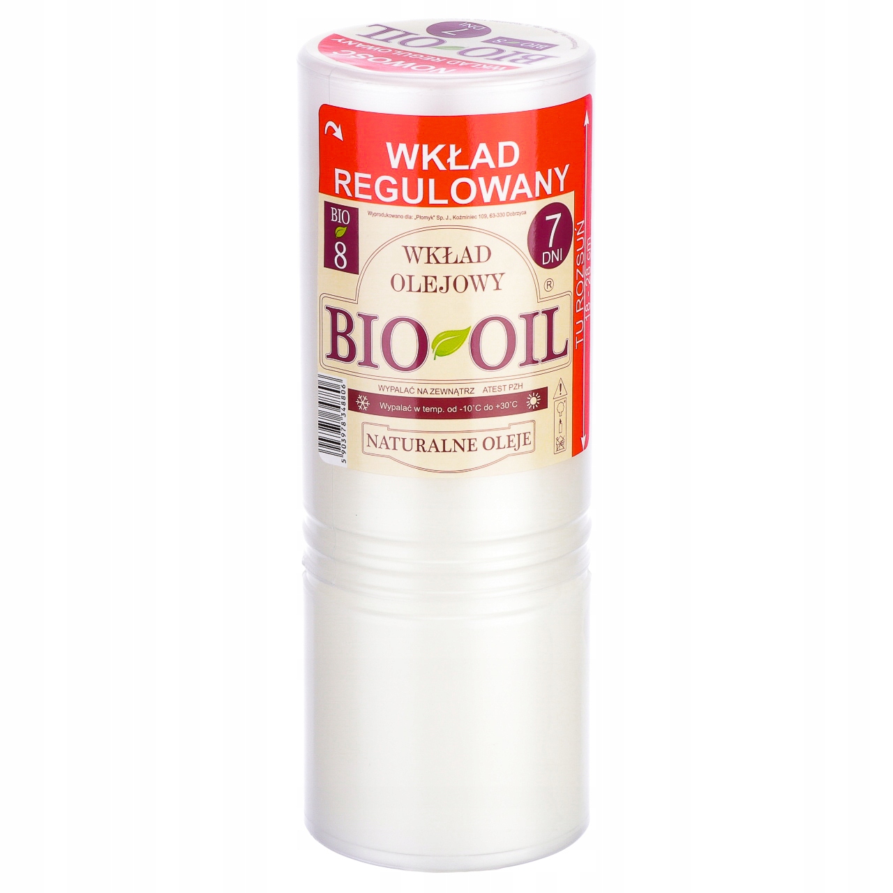 Olejová náplň do hřbitovních svíček nastavitelná výška teleskopická 7 dní 168h Plamínek