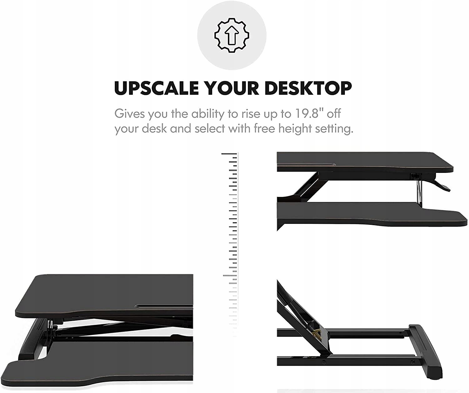 STOLIK POD LAPTOPA ROZKŁADANY 2 POZIOMY CZARNY 91C Model black91