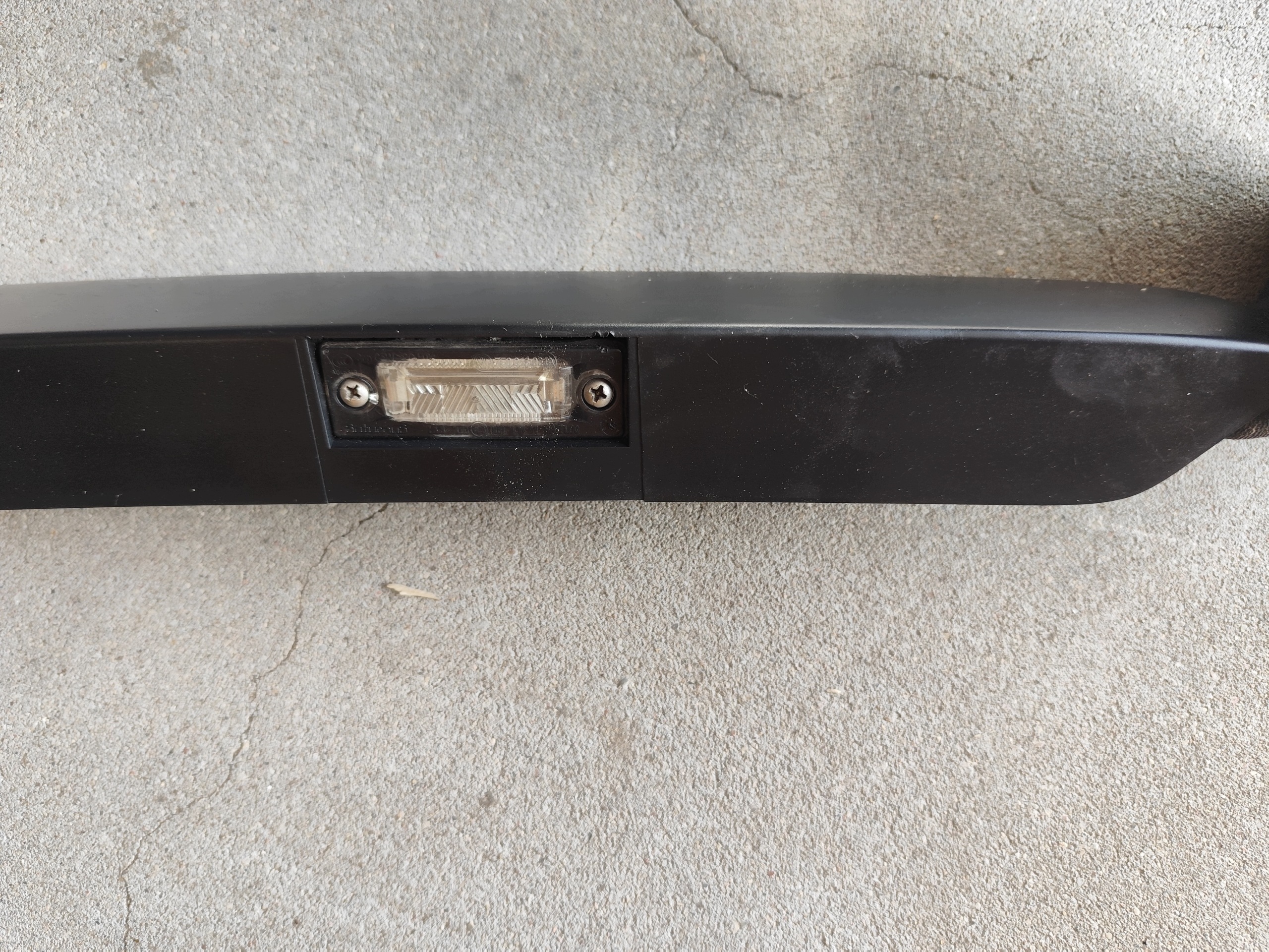 VW T5 cap moulding number plate light trunk door black