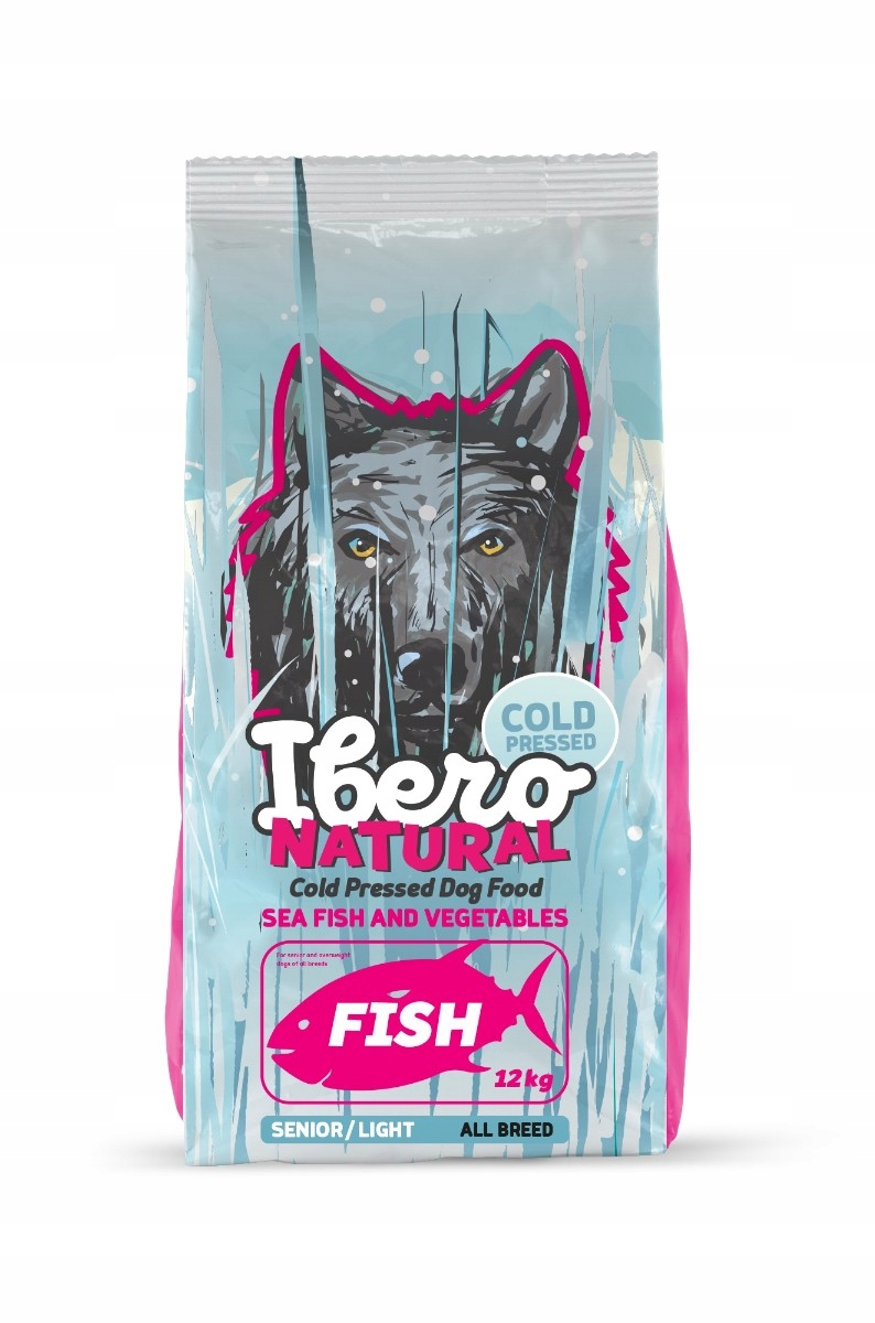 Ibero Cold Pressed Dog Senior Light All Breeds Sea Fish 12kg