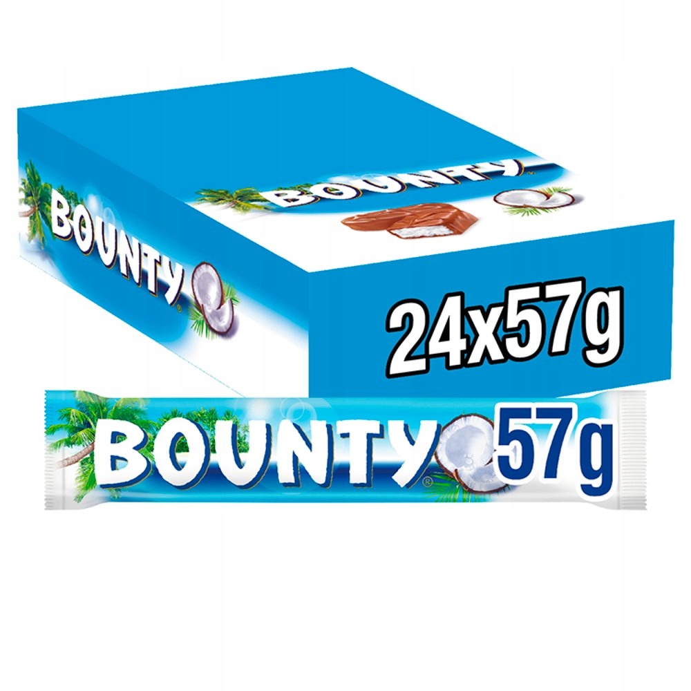Bounty Baton z nadzieniem kokosowym 57g 24 sztuk