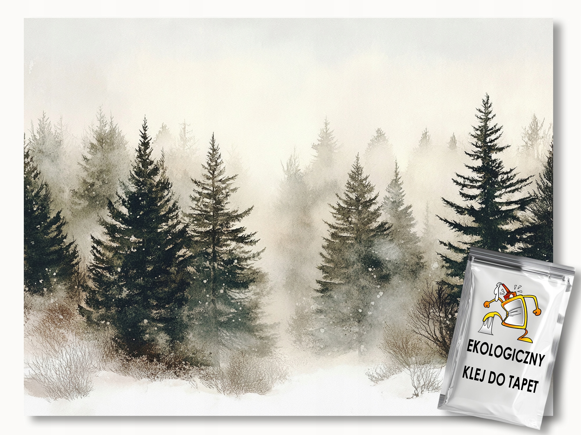 Fototapeta Flizelina Krajina Les Stromy Smrky Zima Sníh 350x256 155g