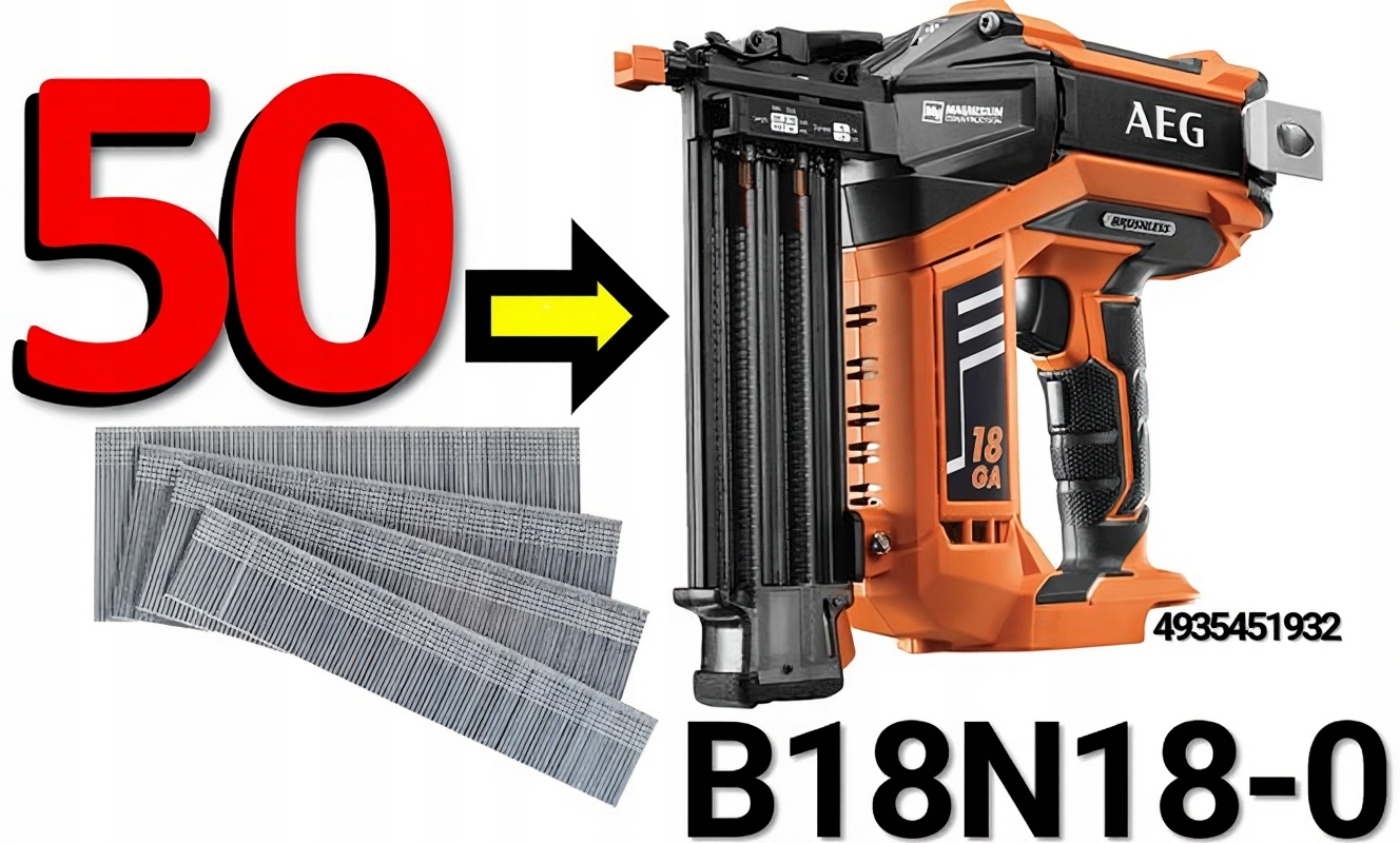 Gwoździe 50mm galwanizowane do sztyfciarka akumulatorowa Aeg B18N18-0