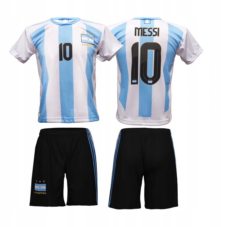 Kkomplet Strój piłkarski sportowy treningowy Messi Argentyna 158