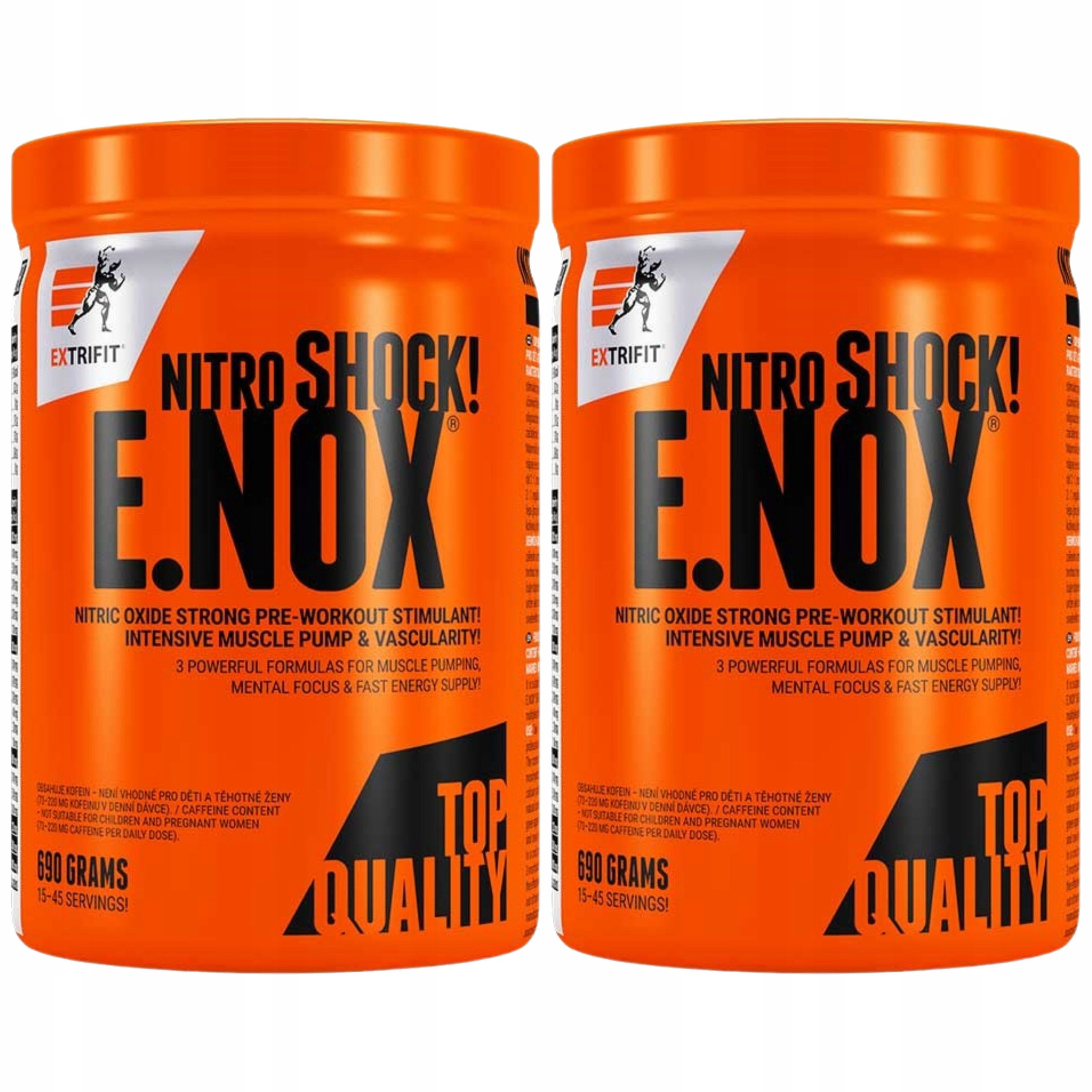 2x Předtréninková Pumpa E.nox Shock Kreatin Arginin 690g Extrifit