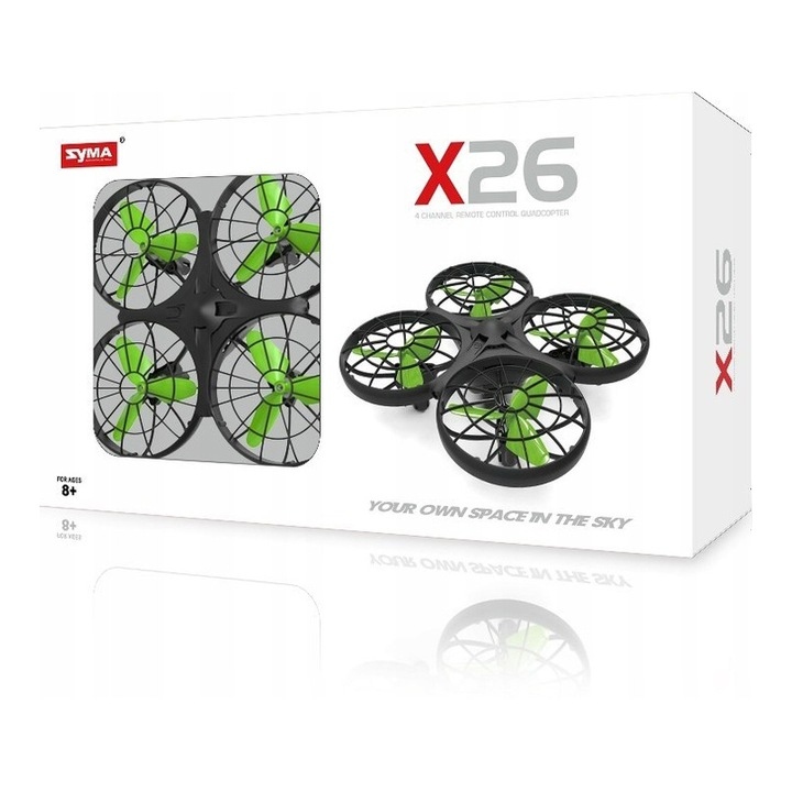 Dron Syma X26 Zdalnie Sterowany Czarny Z Funkcją Unikania Przeszkód