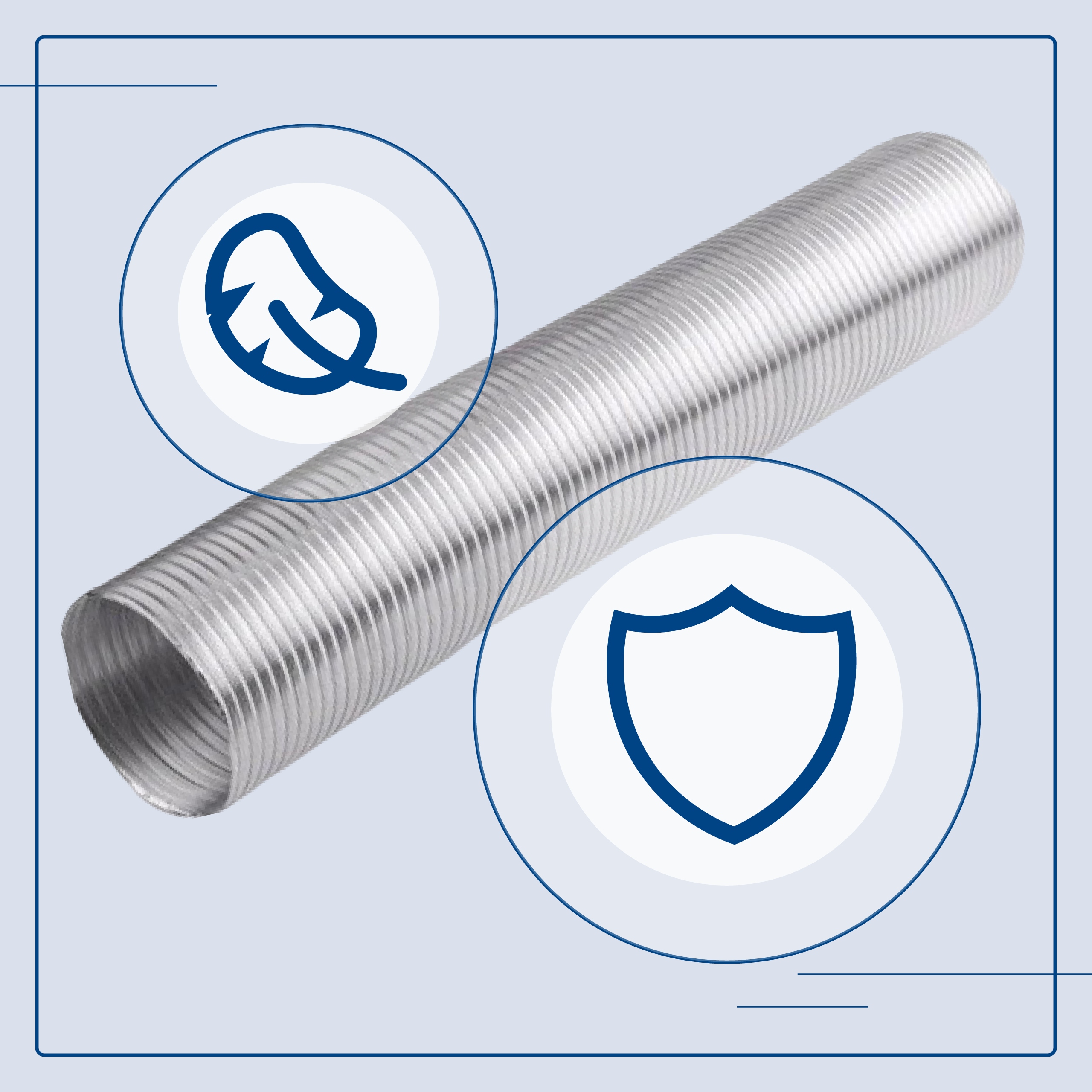 RURA SPIRO WENTYLACYJNA ALUMINIOWA ELASTYCZNA ALUFLEX Prodmax 125 mm Długość 3 m