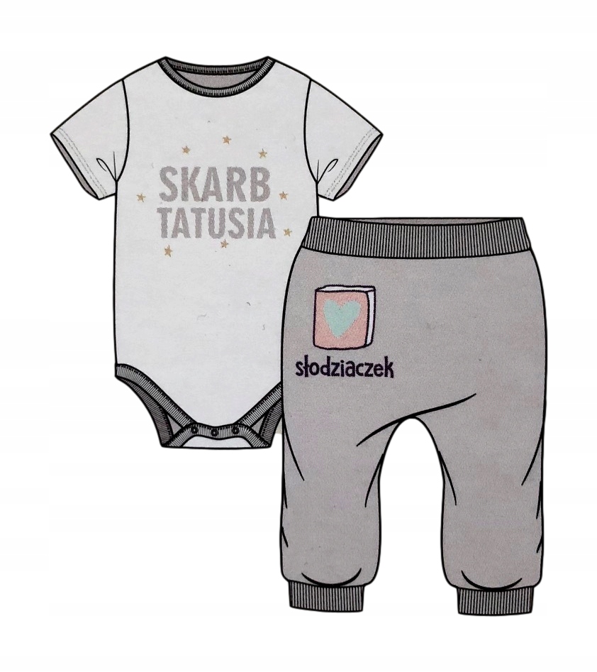 

Skarb Tatusia komplet bluzka+spodnie Bio *86