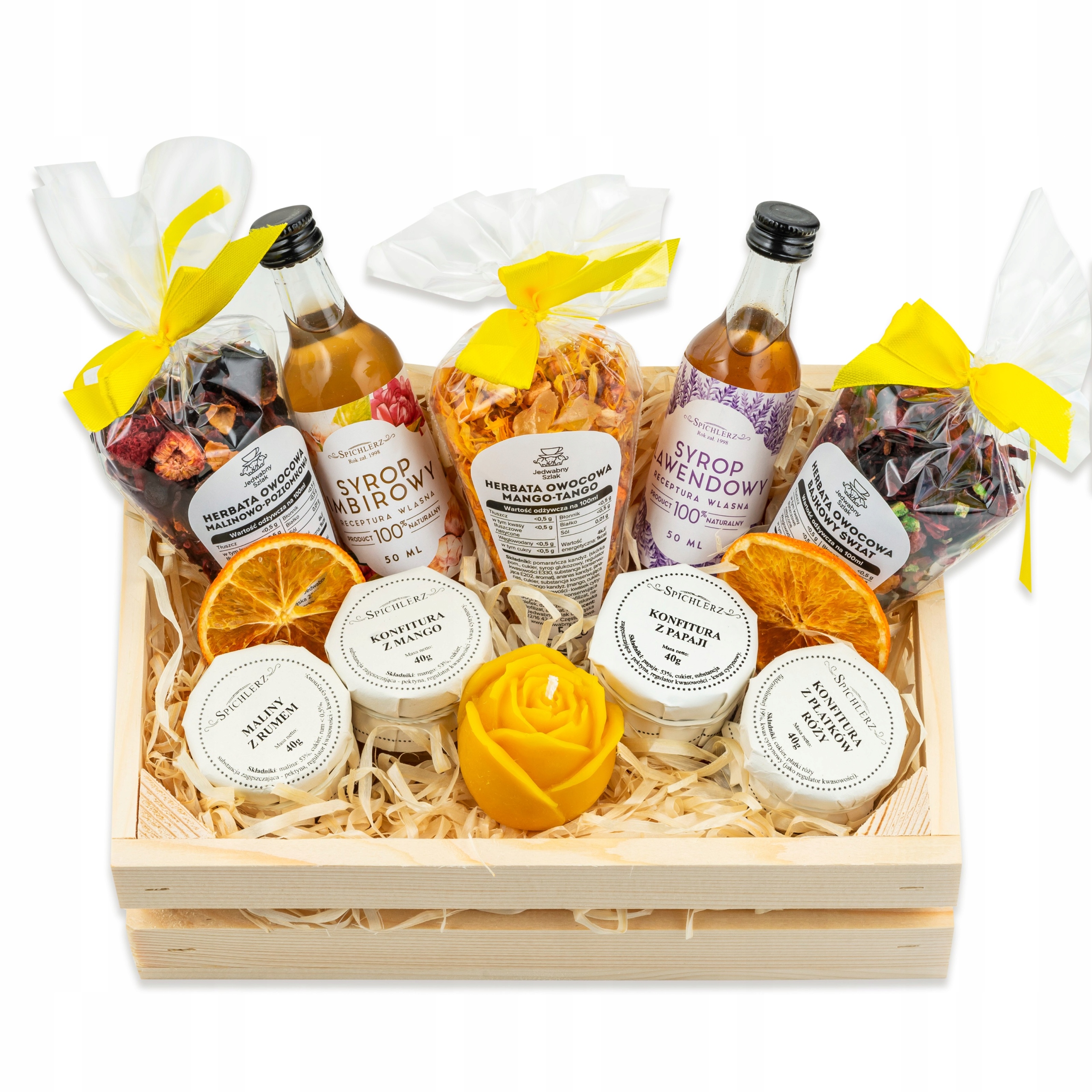 Levně Set dárkový koš Čaj dárek pro babičku, maminku k narozeninám, jmeninám